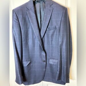 Jos. A. Bank Navy Plaid Blazer